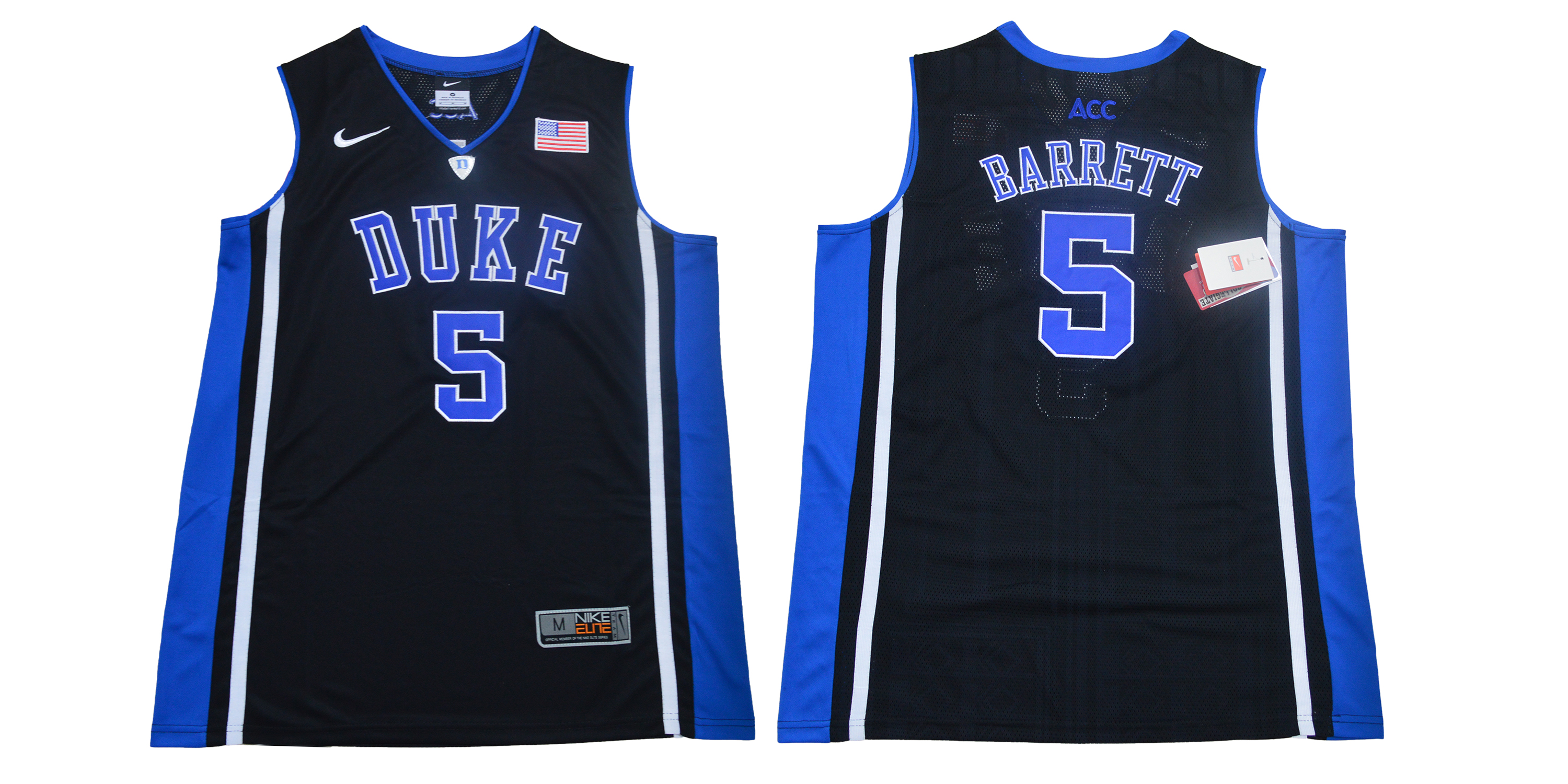 Men Duke Blue Devils 5 Barrett Black Nike Limited Stitched NCAA Jersey
